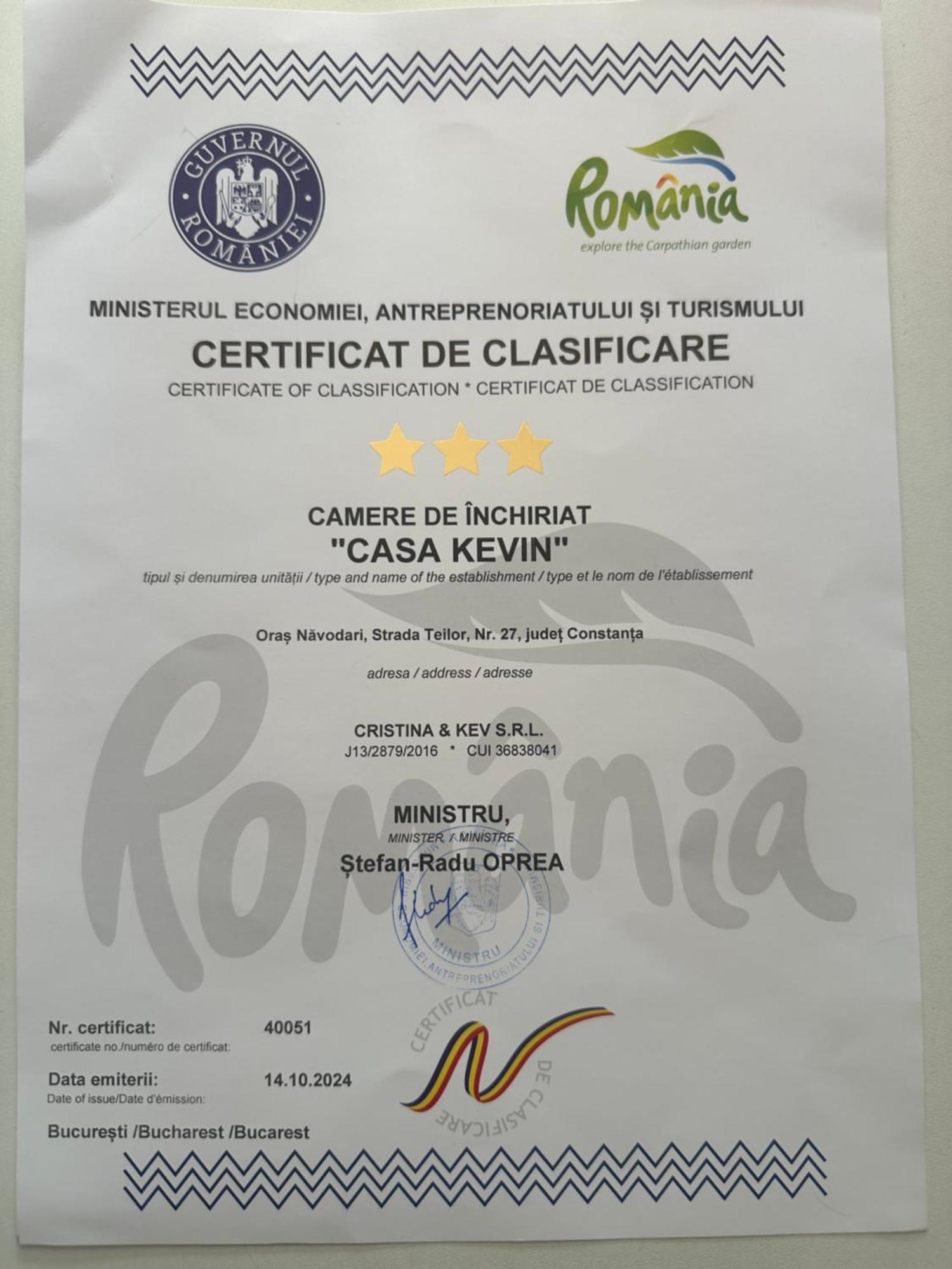 Casa Kevin Hotel Năvodari Eksteriør billede